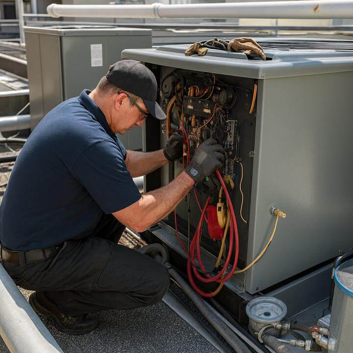 HVAC Technician in the field